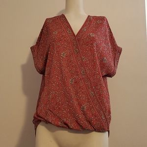 ***NWT Max Studio Red Handkerchief Print Blouse